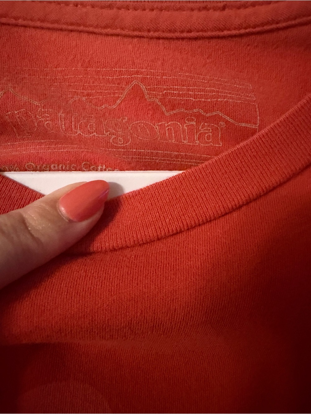 Patagonia Red 'Live Simply' Guitar Graphic Tee - Picture 2 of 3